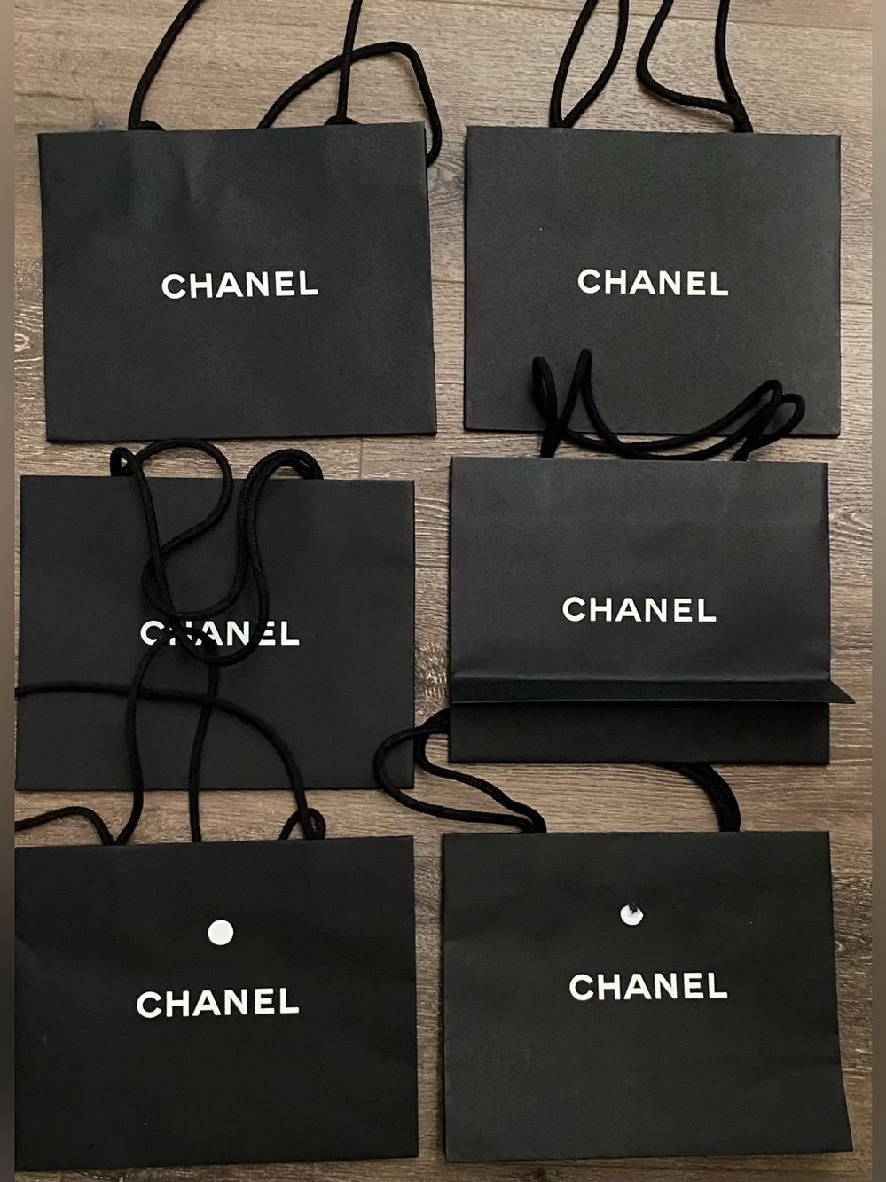 CHANEL Black Paper Shopping Bags - Picture 3 of 7